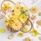 Fake Flower Heads Mini Yellow Artificial Flower (Yellow) 5.9"D x 5.5"W x 1.9"H